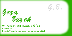 geza buzek business card